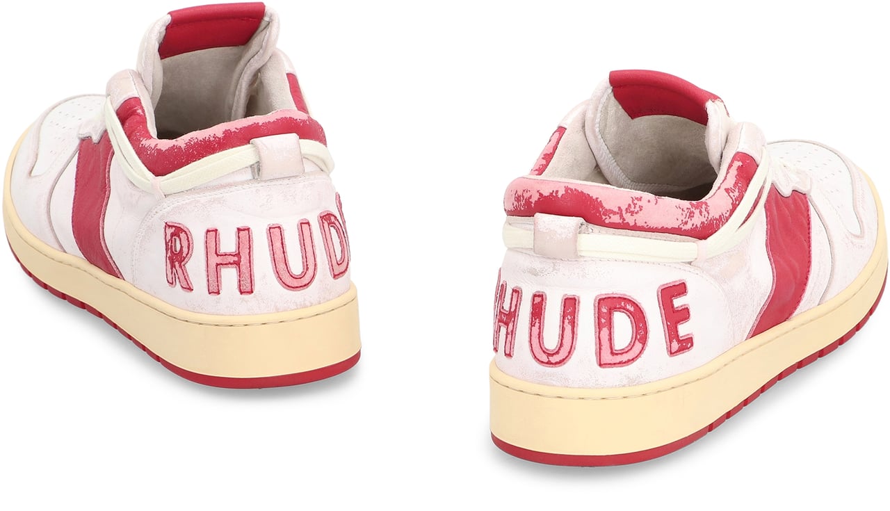 Rhude Rhecess leather low-top sneakers Wit