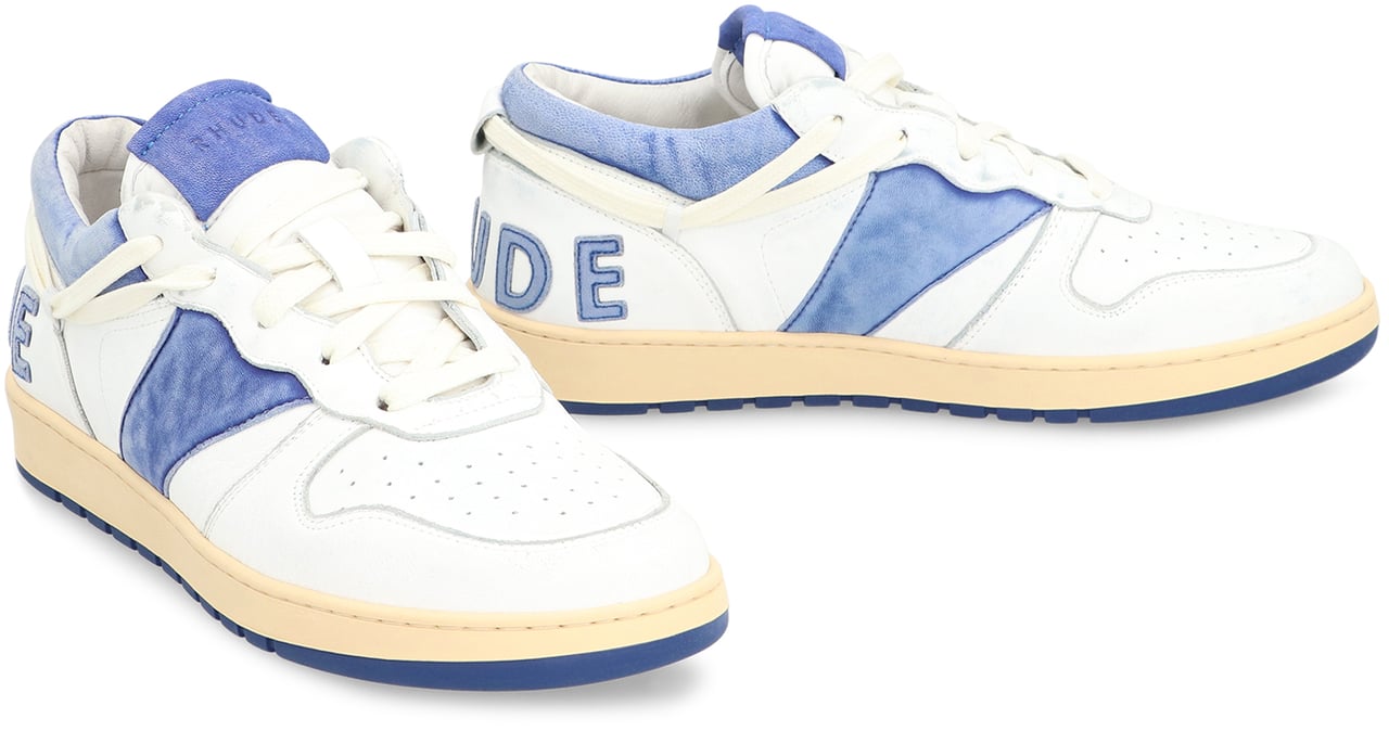 Rhude Rhecess leather low-top sneakers Wit