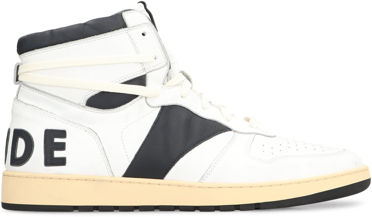 Rhude Rhecess leather high-top sneakers Wit
