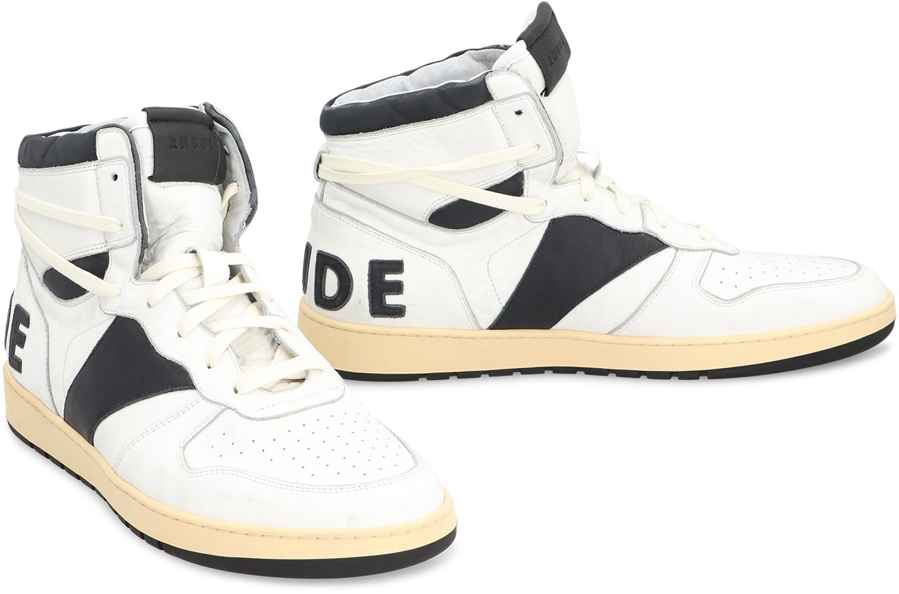 Rhude Rhecess leather high-top sneakers Wit