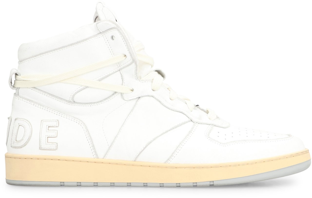 Rhude Rhecess leather high-top sneakers Wit