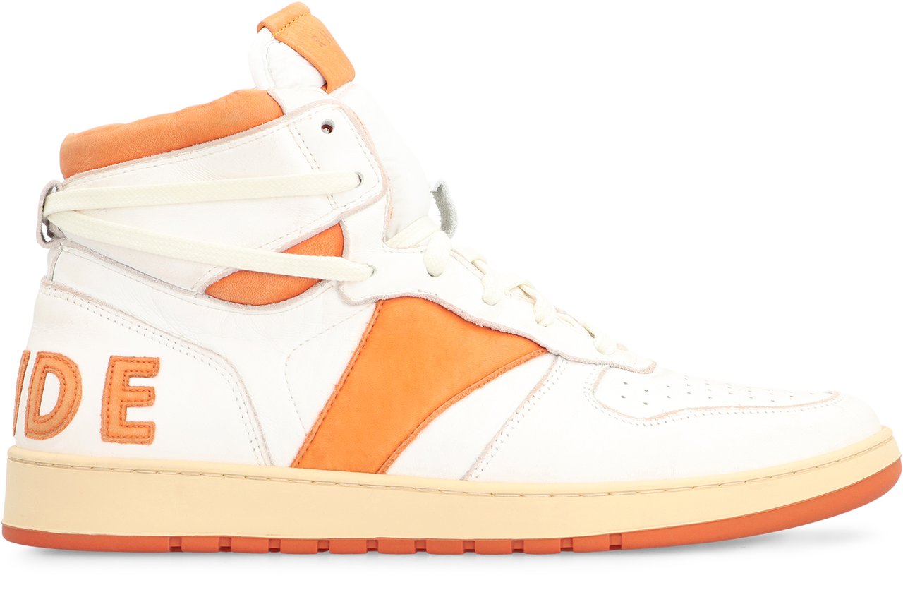 Rhude Rhecess leather high-top sneakers Wit