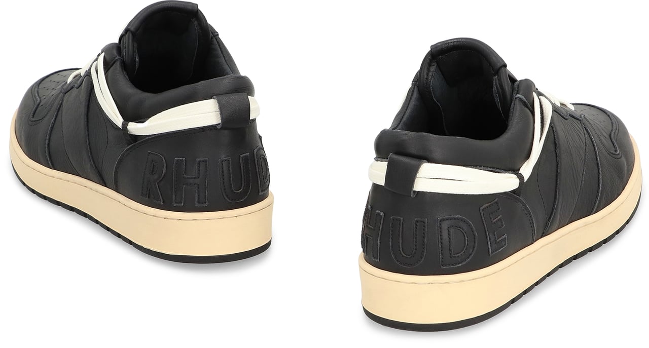 Rhude Rhecess leather low-top sneakers Zwart