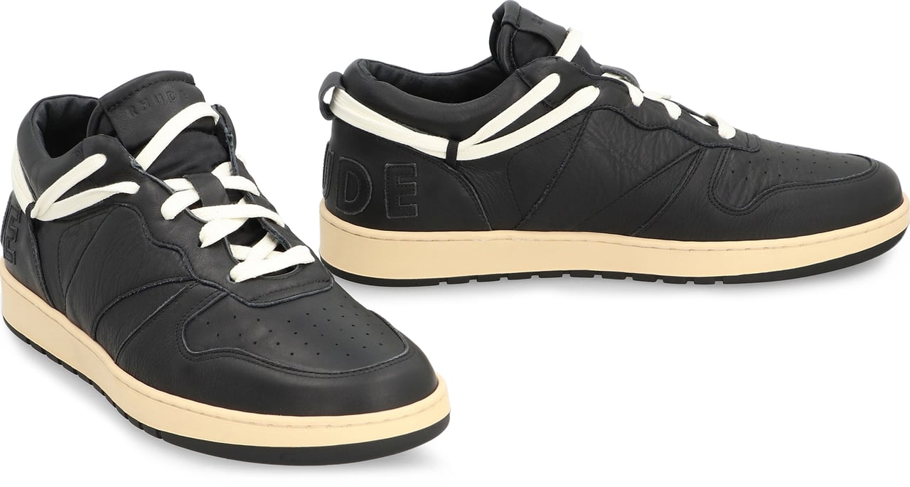 Rhude Rhecess leather low-top sneakers Zwart