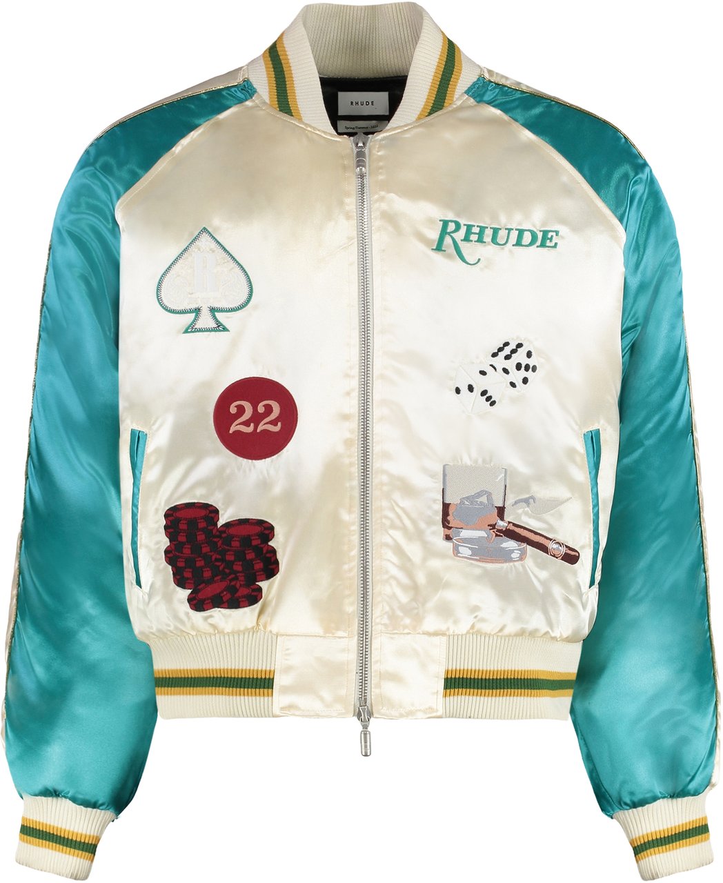 Rhude Padded bomber jacket Wit