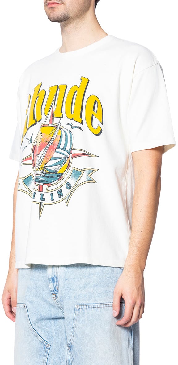 Rhude PORT DE RHUDE TEE VTG WHITE Wit