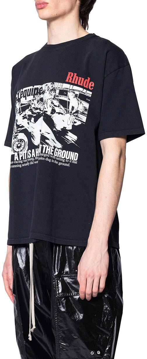 Rhude CHAMPIONS DU MONDE TEE VTG BLACK Zwart