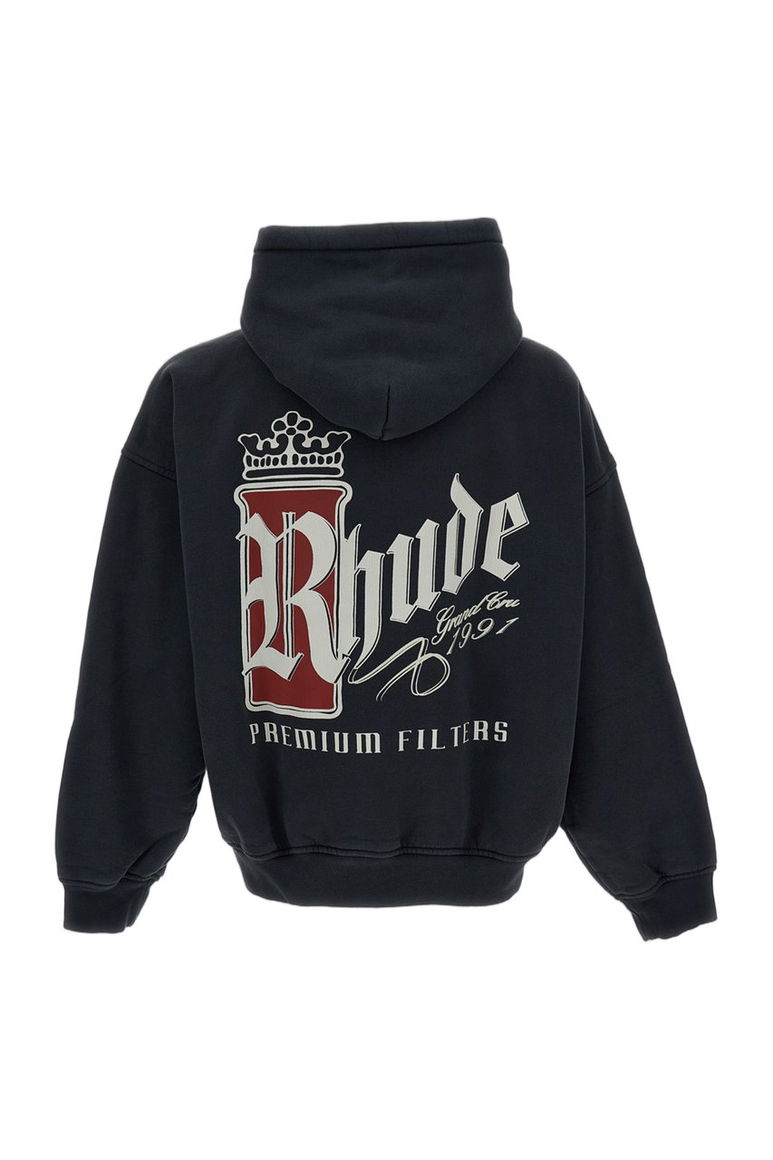 Rhude Black Fumar 91 Cotton Hoodie Zwart