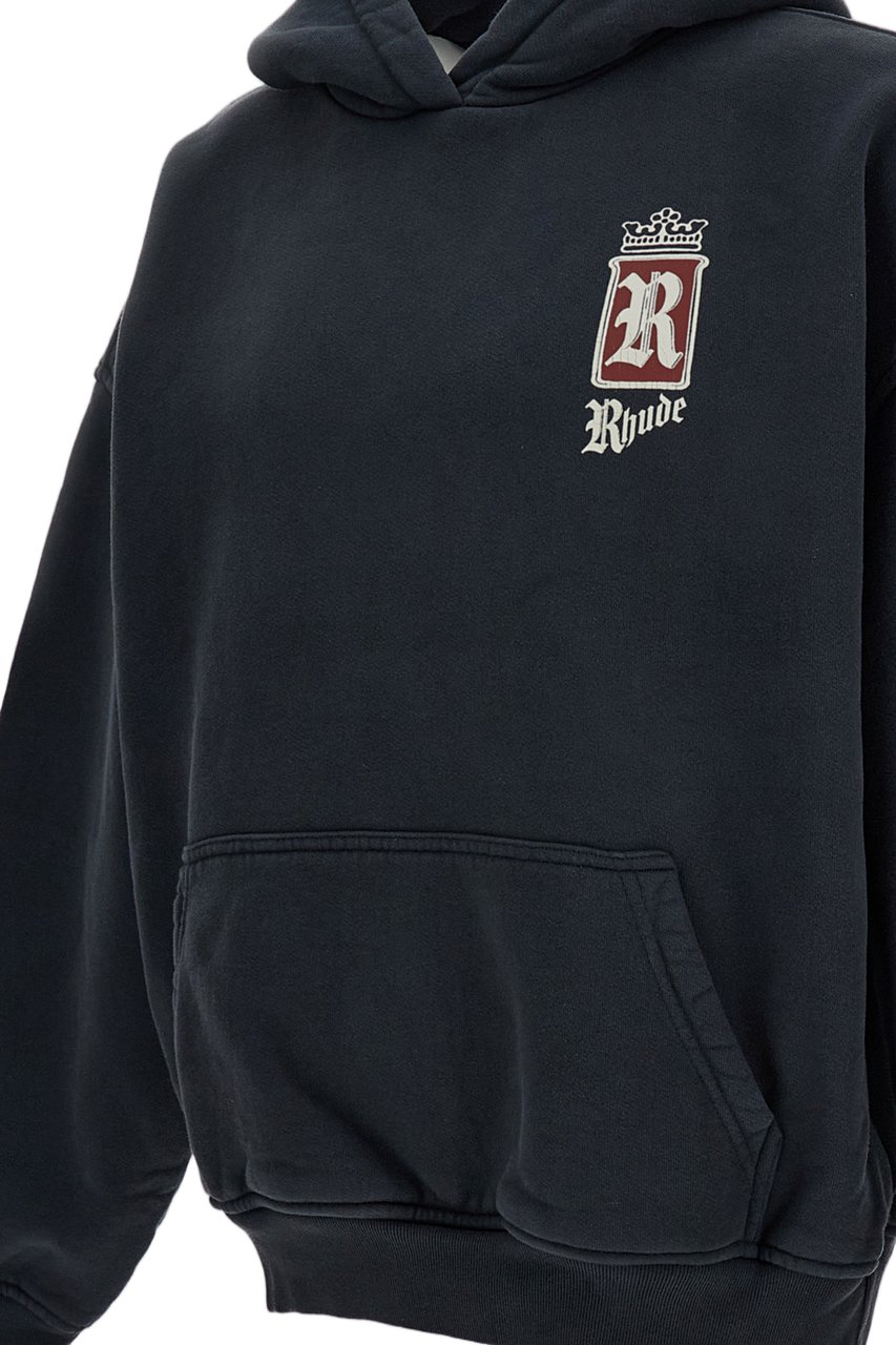 Rhude Black Fumar 91 Cotton Hoodie Zwart