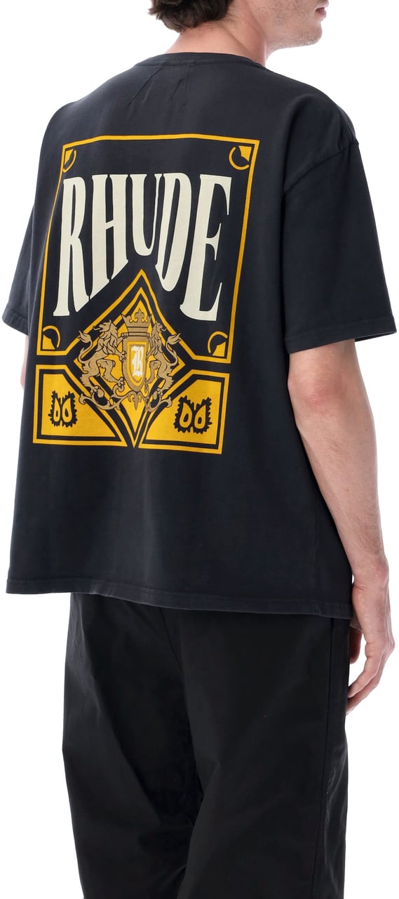 Rhude Playing Card Tee Vintage Black Donkergrijs