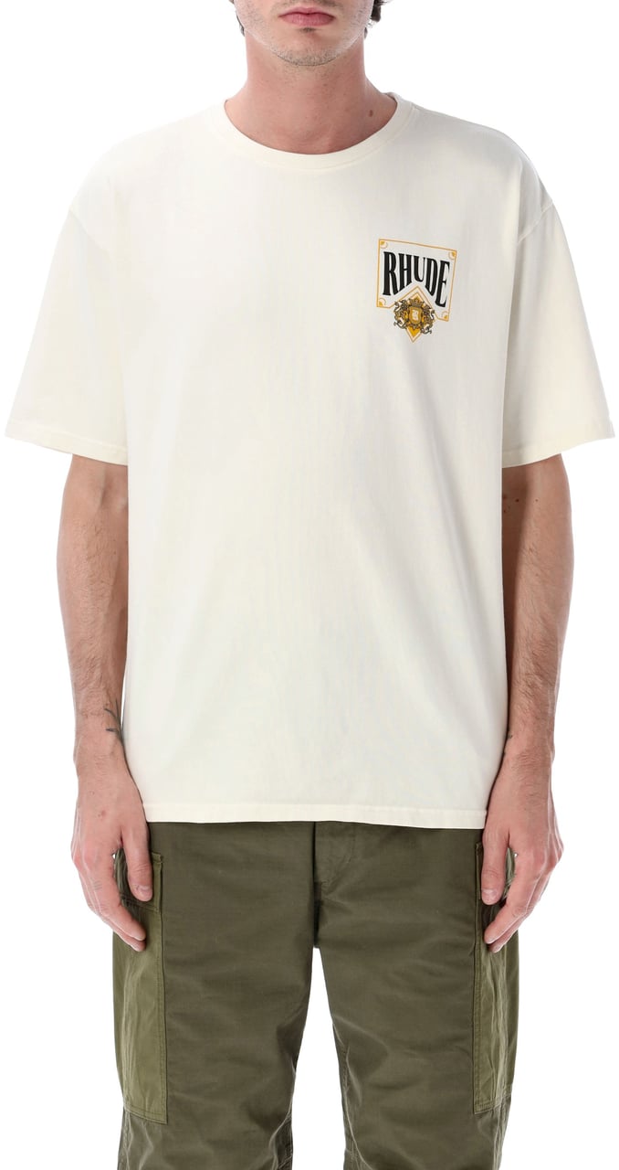 Rhude Playing Card Tee Vintage White Wit