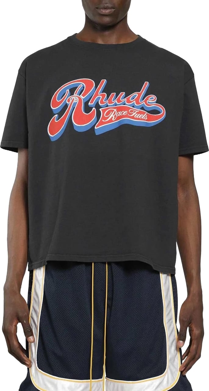 Rhude PIT STOP TEE VINTAGE BLACK/ RED / BLUE Divers