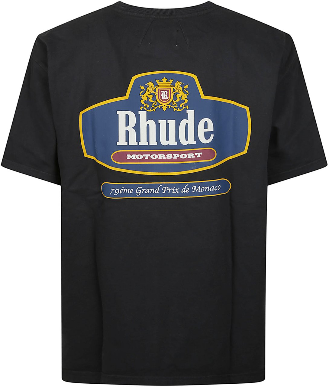 Rhude Racing Crest T-shirt Black Zwart