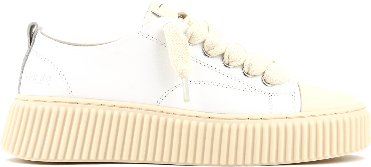 RHUN Treble Sneaker White Leather Wit