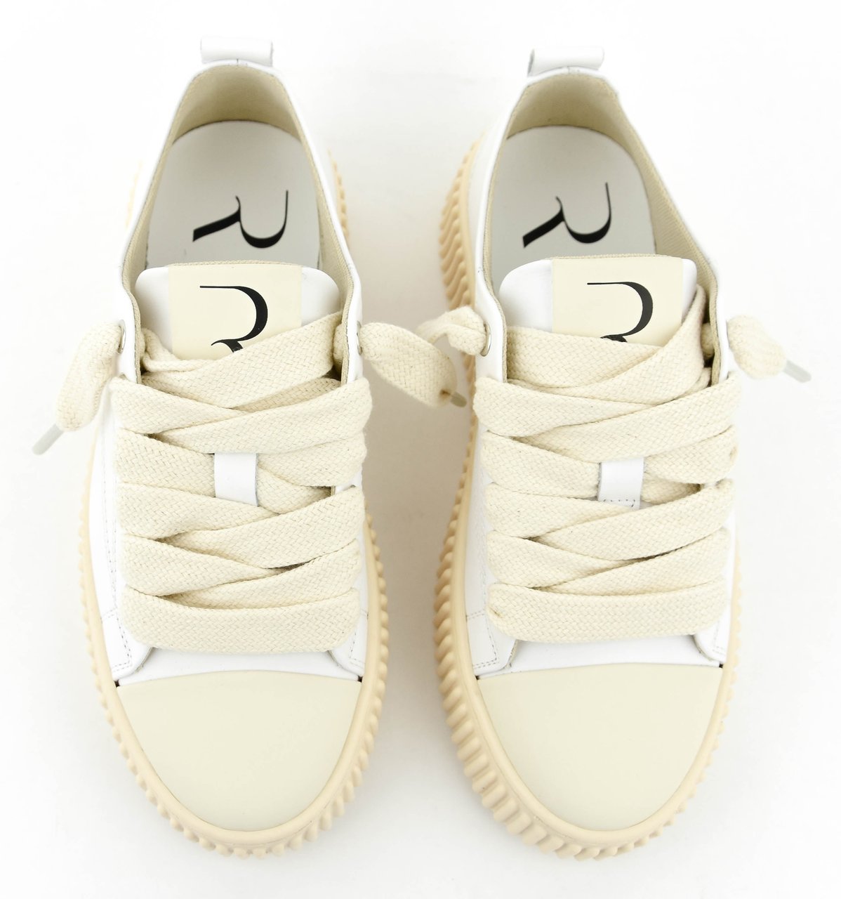 RHUN Treble Sneaker White Leather Wit