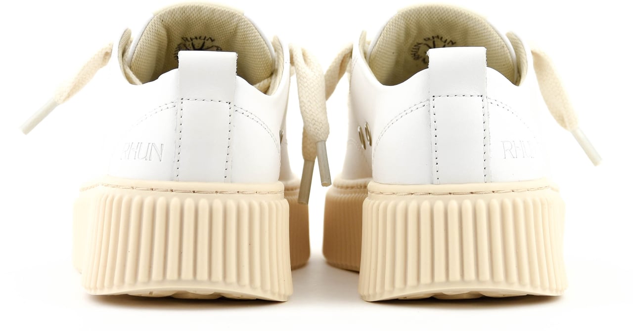 RHUN Treble Sneaker White Leather Wit