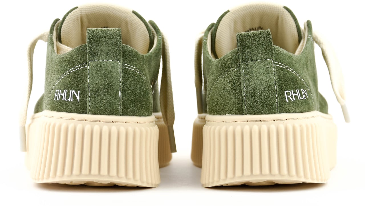 RHUN Treble Sneaker Green Suede Groen
