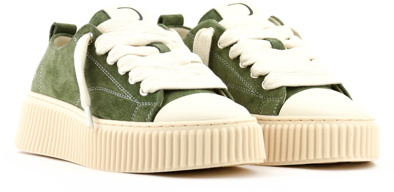 RHUN Treble Sneaker Green Suede Groen