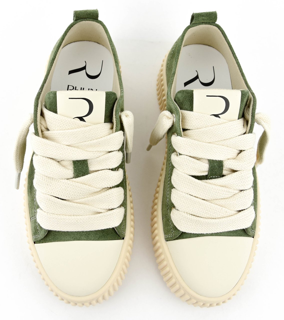 RHUN Treble Sneaker Green Suede Groen