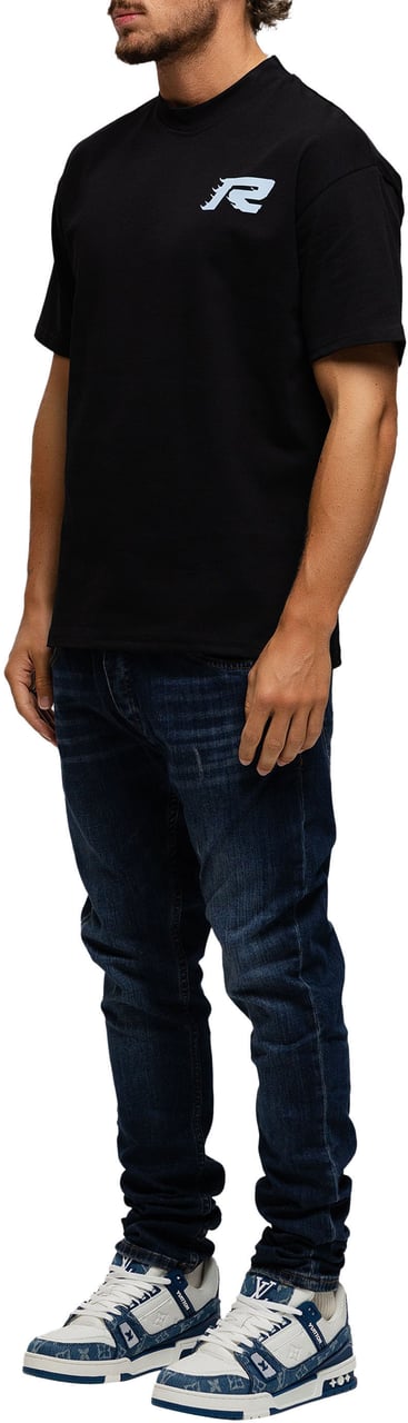 Richesse PARIS T-SHIRT BLACK BLUE Zwart