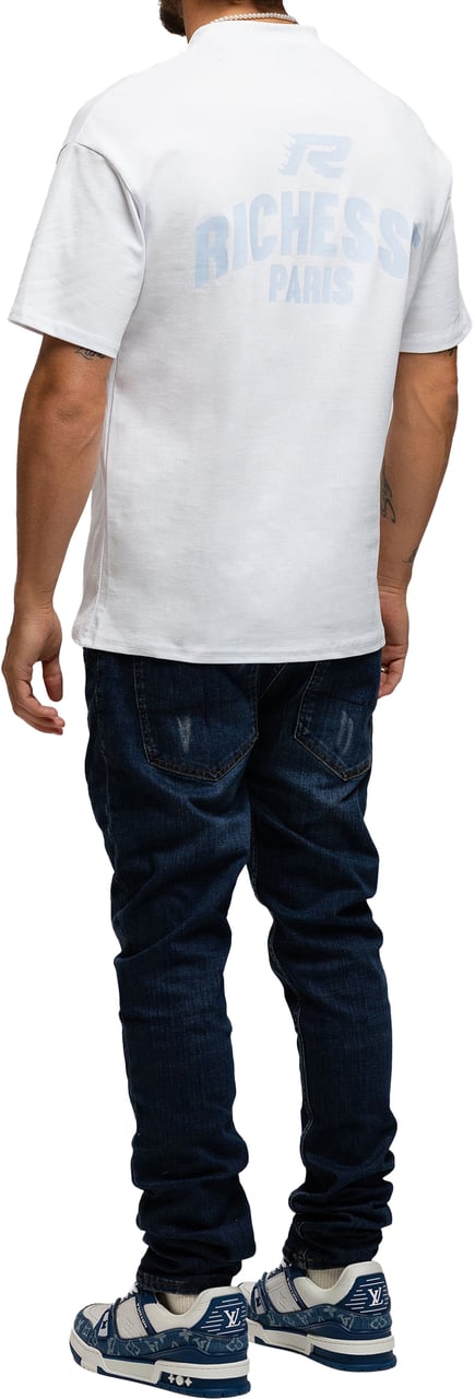 Richesse PARIS T-SHIRT WHITE BLUE Wit