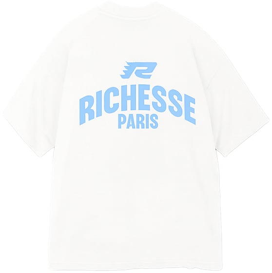 Richesse PARIS T-SHIRT WHITE BLUE Wit
