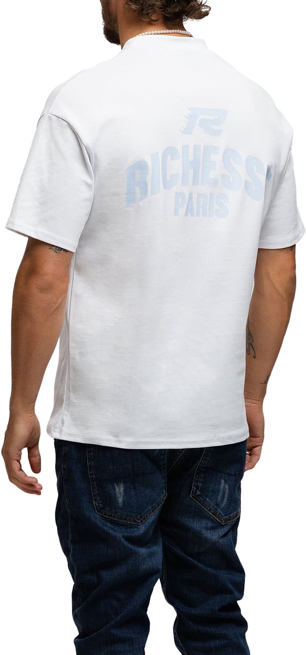 Richesse PARIS T-SHIRT WHITE BLUE Wit
