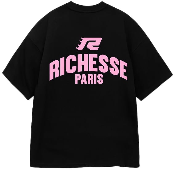 Richesse PARIS T-SHIRT BLACK PINK Roze