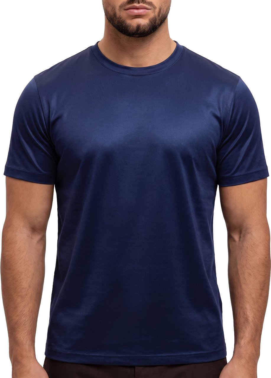 Richesse SHINY ESSENTIAL SHIRT NAVY BLUE Divers