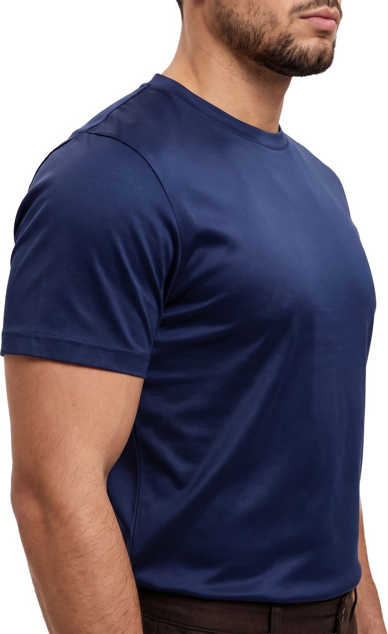 Richesse SHINY ESSENTIAL SHIRT NAVY BLUE Divers
