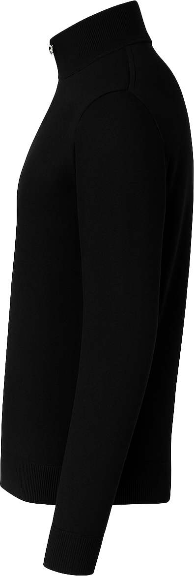 Richesse Knitted Zipper Black Zwart