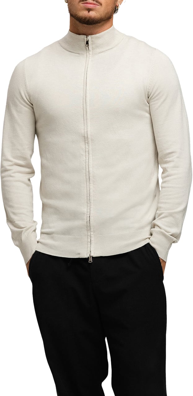 Richesse KNITTED ZIPPER VEST SOFT SAND Divers