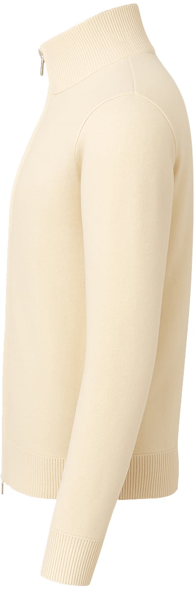 Richesse KNITTED ZIPPER VEST SOFT SAND Divers