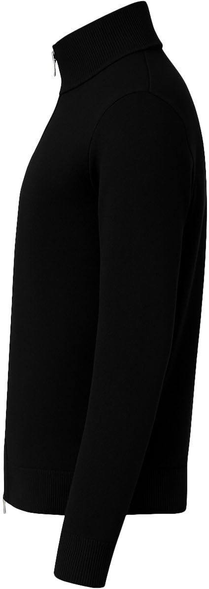 Richesse KNITTED ZIPPER VEST BLACK Zwart