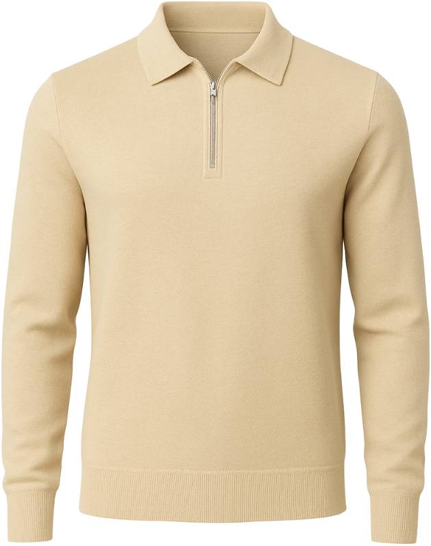 Richesse KNITTED LONGSLEEVE POLO BEIGE Beige