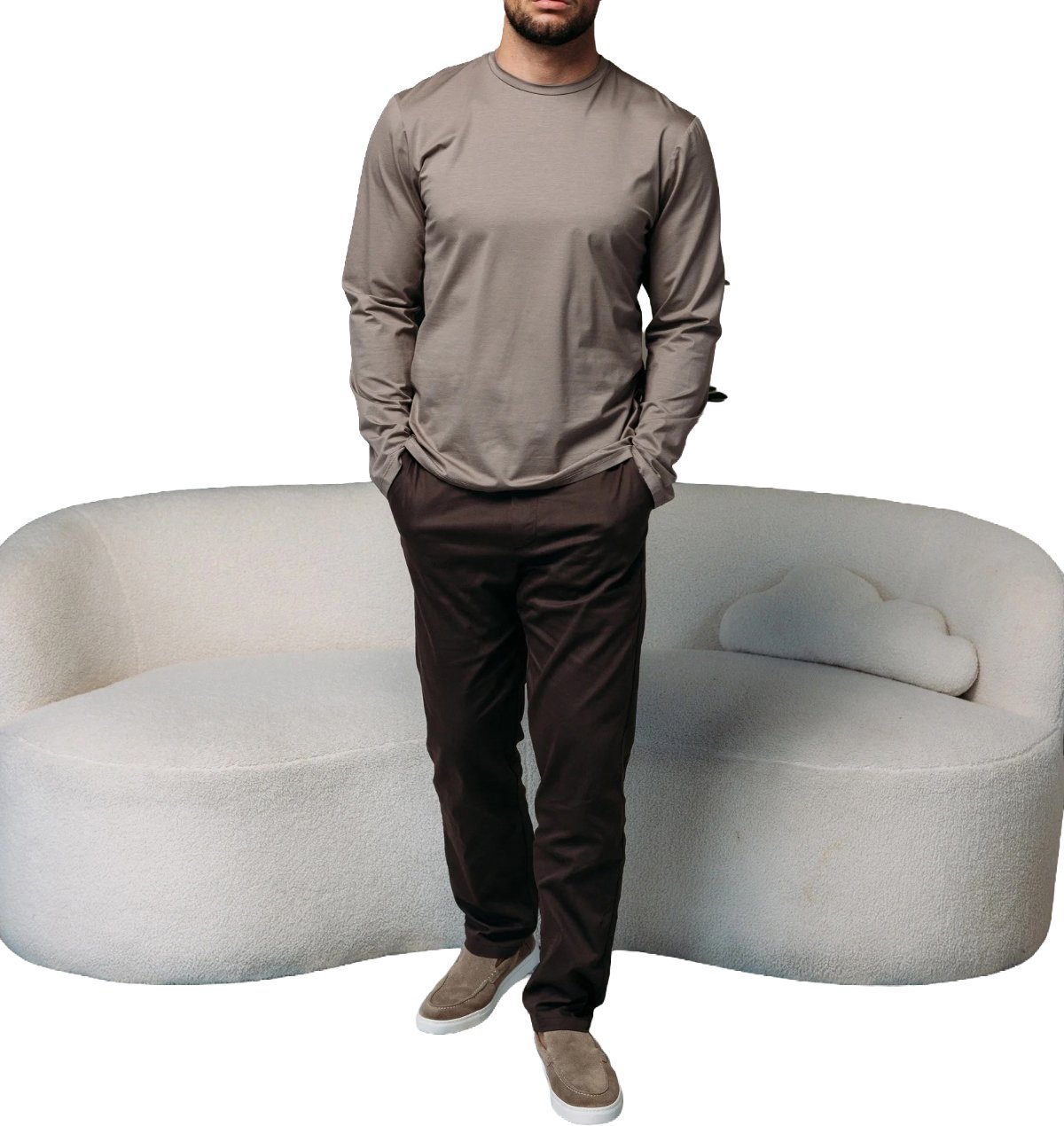 Richesse CORE STRAIGHT PANTS BROWN Bruin