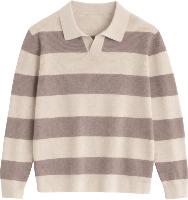 Richesse CORTEZ KNITTED POLO | BROWN CREME Beige