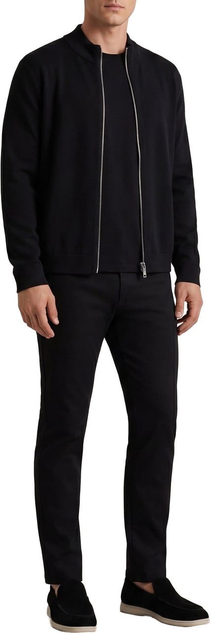 Richesse RIVAS HEAVY ZIPPER VEST | BLACK Zwart