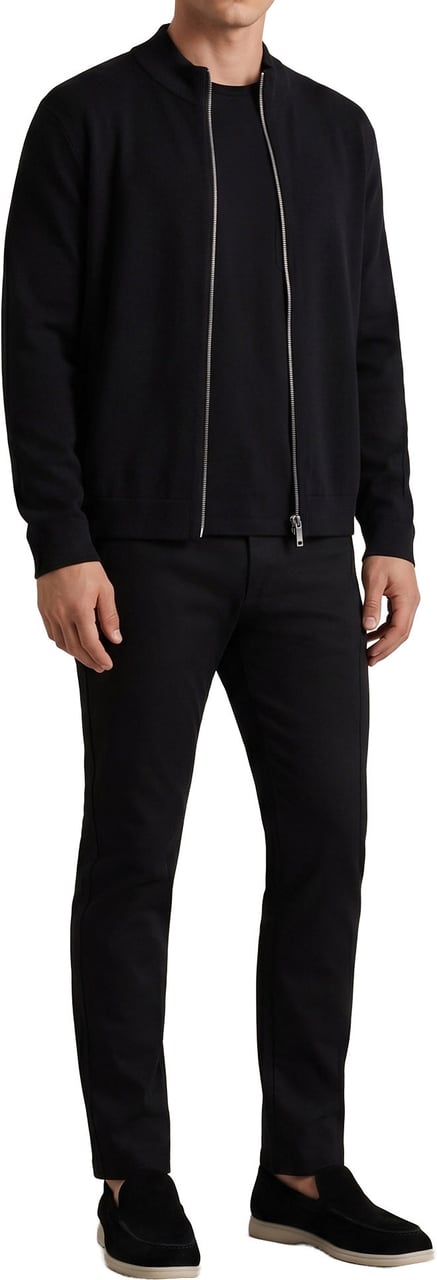 Richesse RIVAS HEAVY ZIPPER VEST | BLACK Zwart