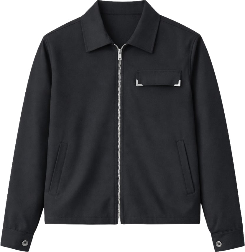 Richesse BASE ZIP JACKET | BLACK Zwart