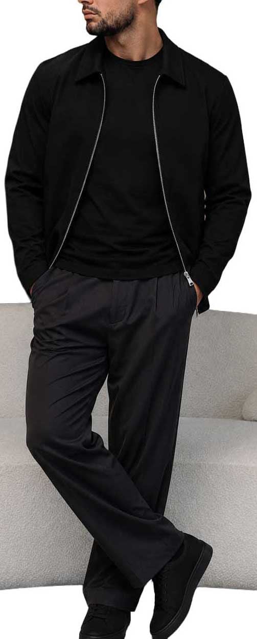 Richesse CORE ZIP JACKET | BLACK Zwart