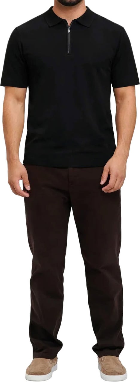 Richesse KNIT POLO | BLACK Zwart