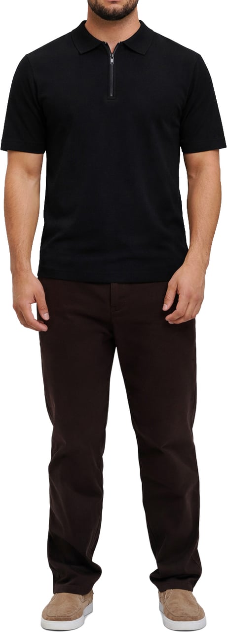 Richesse KNIT POLO | BLACK Zwart