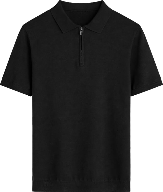 Richesse KNIT POLO | BLACK Zwart