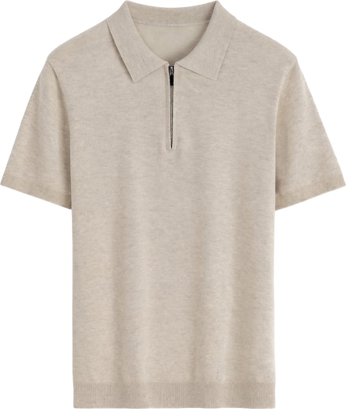 Richesse KNIT POLO | CREME Beige