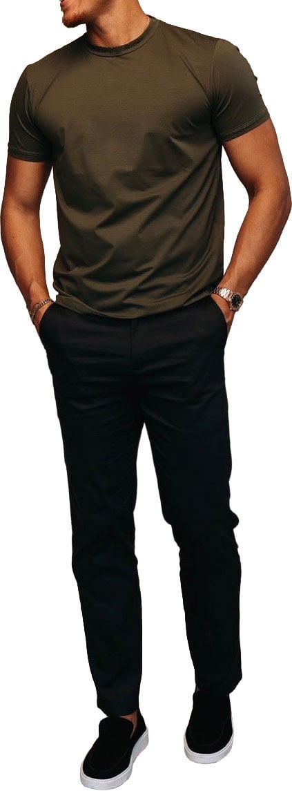 Richesse SHINY ESSENTIAL SHIRT MIDNIGHT OLIVE Groen