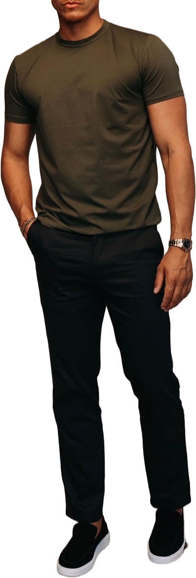 Richesse SHINY ESSENTIAL SHIRT MIDNIGHT OLIVE Groen