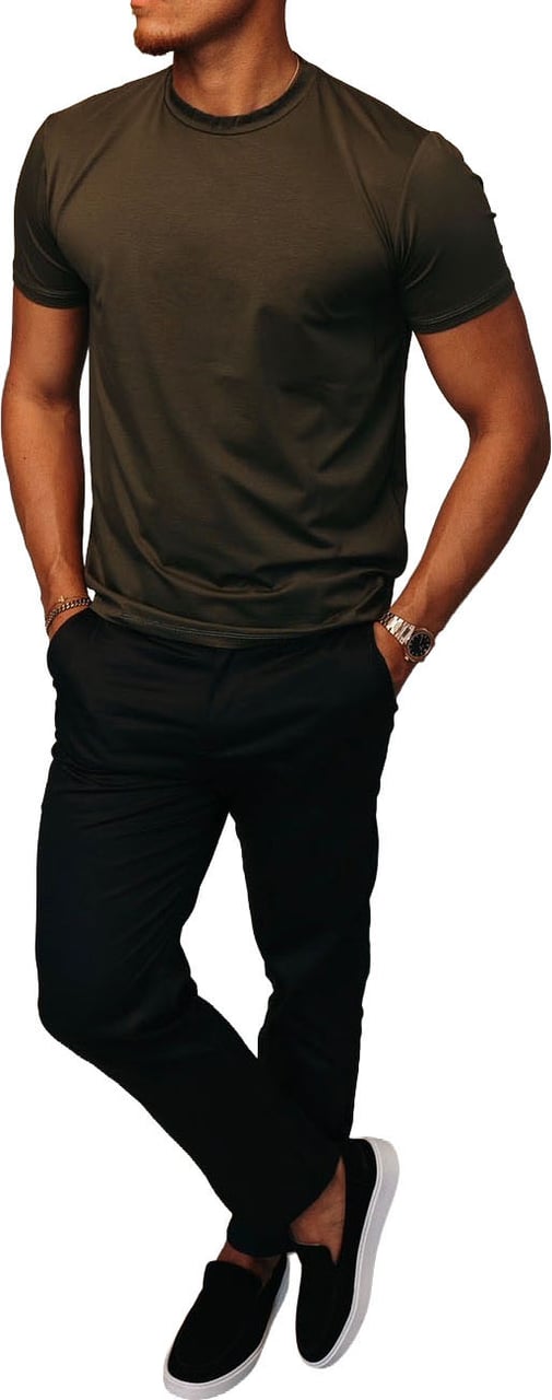 Richesse SHINY ESSENTIAL SHIRT MIDNIGHT OLIVE Groen