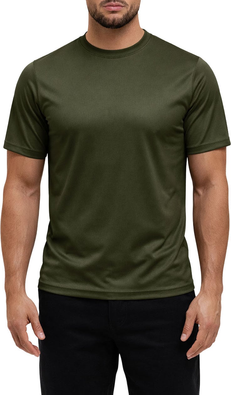 Richesse SHINY ESSENTIAL SHIRT MIDNIGHT OLIVE Groen