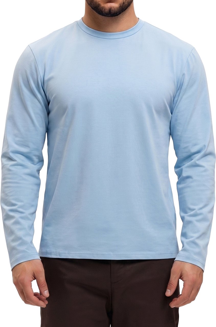 Richesse SHINY ESSENTIAL LONGSLEEVE SKY BLUE Blauw